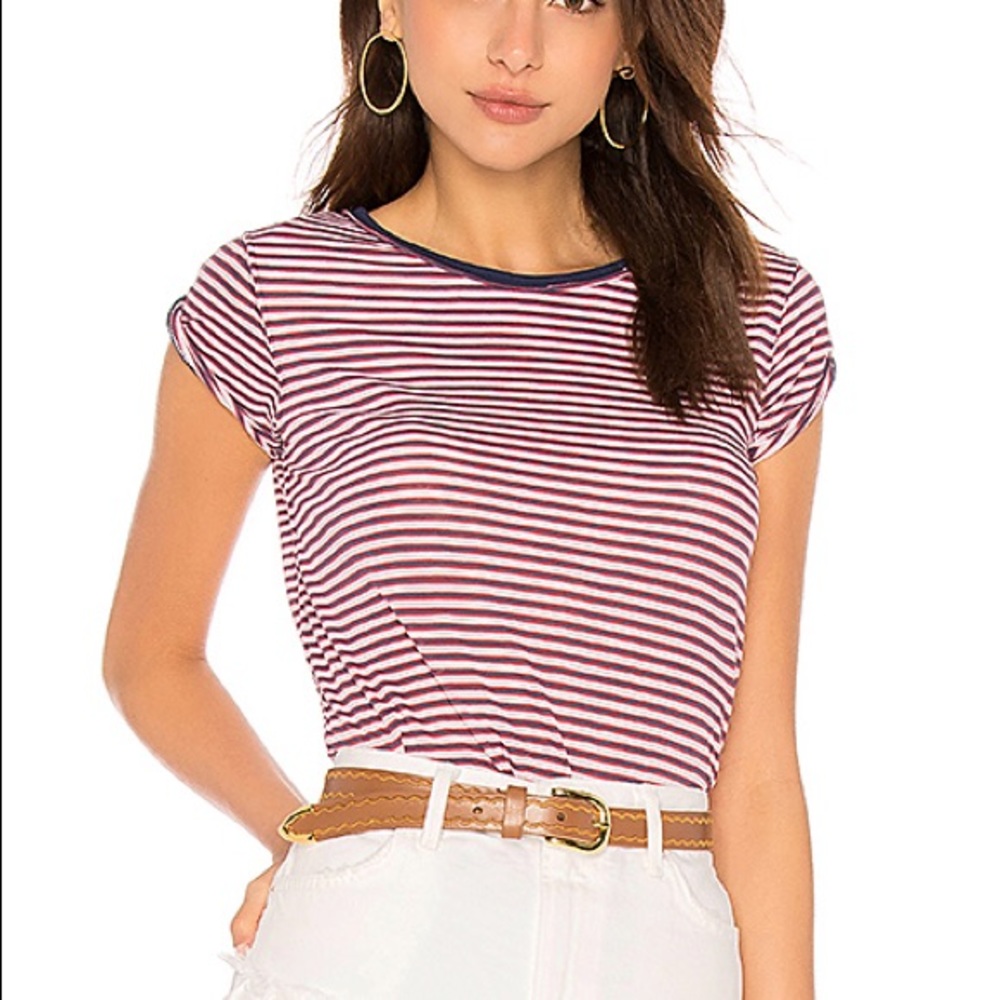 NWT Free People Claire Stripe T Shirt